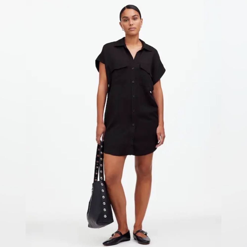 Madewell Utility Button-Front Mini Dress, Size M